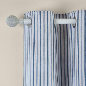 Kék függöny szett 2 db-os 117x229 cm Logan Stripe – Catherine Lansfield