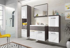 LABA fürdőszoba összeállítás mosdóval, bodega/fehér magasfényű