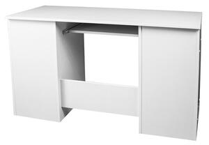 JANA íróasztal, 124x74x50, magasfényű fehér