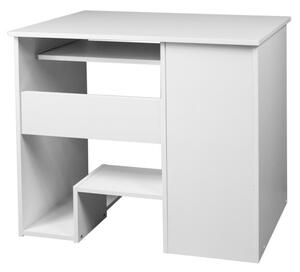 LAY íróasztal, 90x74x50, magasfényű fehér