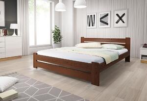 P/ EUREKA tömörfa ágy + ajándék ágyrács, 80x200 cm, dió-lakk