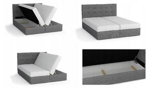 FADO 2 kárpitozott ágy + ágyrács + matrac, 140x200, cosmic 160