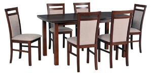 MEBLINE Asztal KENT 2 + 6 Székek MILANO 5 - Készlet DX32