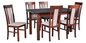 MEBLINE Asztal WENUS 5S + 6 Székek MILANO 8 - Készlet DX35