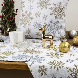 Dakls Snowflakes asztali futó fehér, 33 x 140 cm