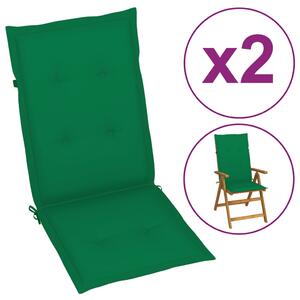 VidaXL 2 db zöld párna kerti székhez 120 x 50 x 3 cm