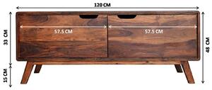 Massziv24 - SKANE TV asztal II. 120x48 cm, paliszander, barna