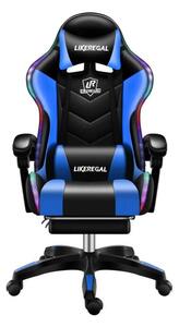 Likeregal 920 (TT-1116) LED-es masszázs gamer szék lábtartóval, M