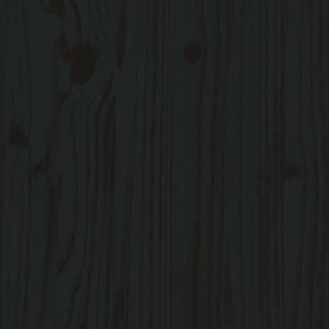 VidaXL fekete tömör fenyőfa szennyestartó láda 44 x 44 x 66 cm