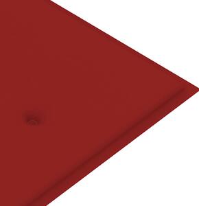 VidaXL piros kerti pad párna 150 x 50 x 3 cm