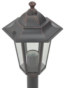 VidaXL 6 db bronzszínű alumínium kerti állólámpa, E27, 110 cm