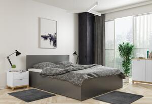 SANTOS ágy + fémkeretes ágyrács + matrac INGYEN, 140x200, grafit