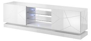 MEBLINE TV szekrény QIU 200 fehér fényű