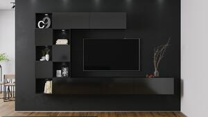 MEBLINE Nappali bútor ONYX 3 fekete fényes