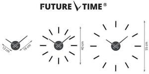Future Time FT9400BK Modular black Dizájner öntapadó óra, átmérő: 40 cm