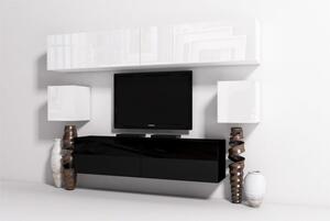MEBLINE Nappali bútor ONYX 15 fehér / fekete fényes