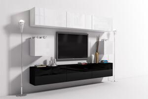 MEBLINE Nappali bútor ONYX 11 fehér / fekete fényes