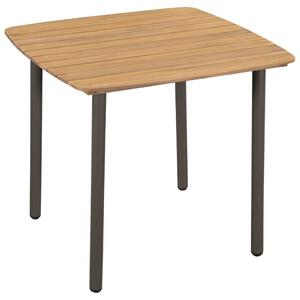 VidaXL 44233 Garden Table 80x80x72cm Solid Acacia Wood and Steel