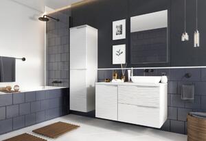 NICEA 100 fürdőszoba össszeállítás mosdóval, fehér, balos
