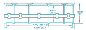 Bestway Steel Pro Max Fémvázas Medence - 3,66 m