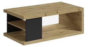 KELLY dohányzóasztal, 110x60x41, artisan tölgy/fekete matt