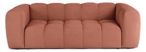 Terrakotta színű bársony kanapé 225 cm Cube – Bonami Selection