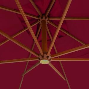 VidaXL bordói vörös konzolos napernyő farúddal 400 x 300 cm