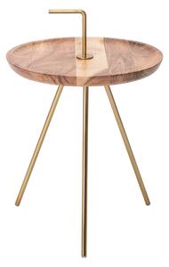 Kisasztal CLEVO 36 cm - természetes, arany