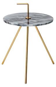 Kisasztal CLEVO 36 cm - szürke, arany