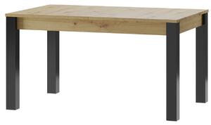 MEBLINE Összecsukható asztal LUCAS LC08 140-210 artisan tölgy / fekete
