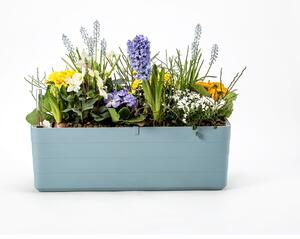 Plastia Berberis 60 önöntöző virágláda, szürkés- kék + fehér