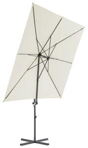 VidaXL homokszínű konzolos napernyő acélrúddal 250 x 250 cm