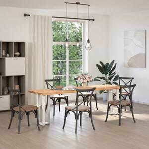 VidaXL 2 db fehér acél konzolasztal lábak T-alakú 25x28x(72-73) cm