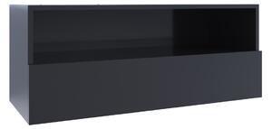 MEBLINE Fali TV szekrény ONIVIO ON6B fekete fényes