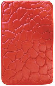 Kövek fürdőszobaszőnyeg memóriahabbal piros, 40 x 50 cm, 40 x 50 cm