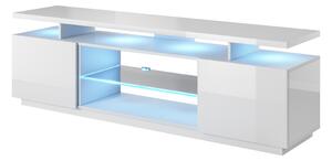 MEBLINE TV szekrény EVA fehér fényes