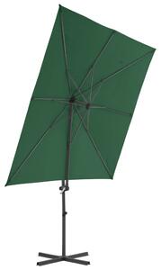 VidaXL zöld konzolos napernyő acélrúddal 250 x 250 cm