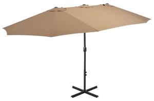 VidaXL tópszínű kültéri napernyő alumíniumrúddal 460 x 270 cm