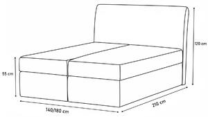 OLAF kárpitozott ágy, olaf 4713, 140x200 cm