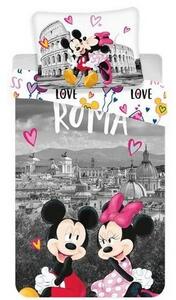 Jerry Fabrics Mickey and Minnie in Rome pamut ágynemű, 140 x 200 cm, 70 x 90 cm