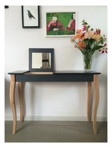 Dressing Table sötét türkiz fésülködőasztal tükörrel, hosszúság 65 cm - Ragaba
