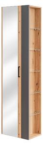 MEBLINE Magas fürdőszoba szekrény CRES 803 artisan tölgy / grafit
