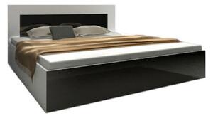 HAVANA II ágy 160x200 cm, fehér/magasfényű fehér