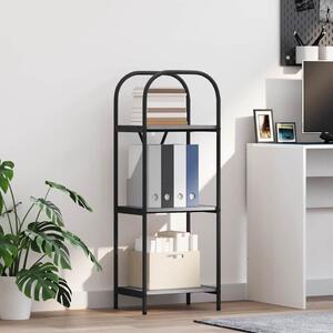 Könyvespolc 3 szintes 40 x 30 x 109 cm Szerelt fa Szürke Sonoma