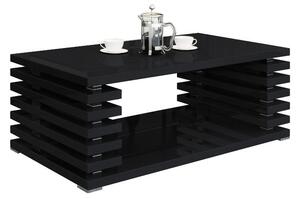 DOURO dohányzóasztal, 120x44x60 cm, magasfényű fekete