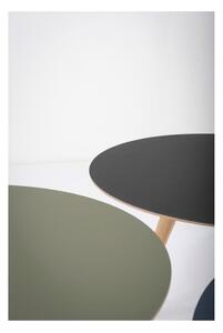 Arp tölgyfa tárolóasztal fekete asztallappal, ⌀ 55 cm - Gazzda