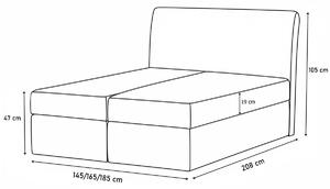 MONA francia ágy+ matraccal, 160x200, cosmic 800/cosmic 10