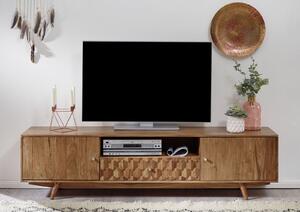 Massziv24 - MOSAIC TV asztal 120x48 cm, akácfa