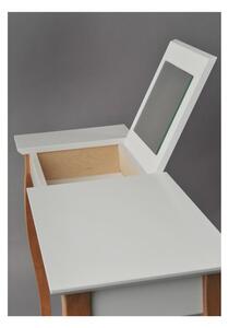 Dressing Table fehér fésülködőasztal tükörrel, hosszúság 85 cm - Ragaba
