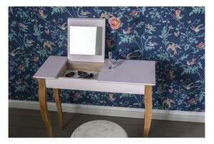 Dressing Table fehér fésülködőasztal tükörrel, hosszúság 105 cm - Ragaba